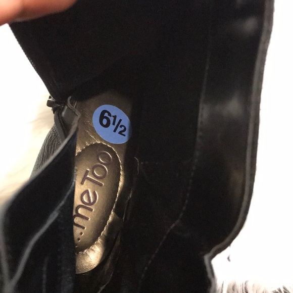 NWT Black leather ankle booties heel - Picture 6 of 7